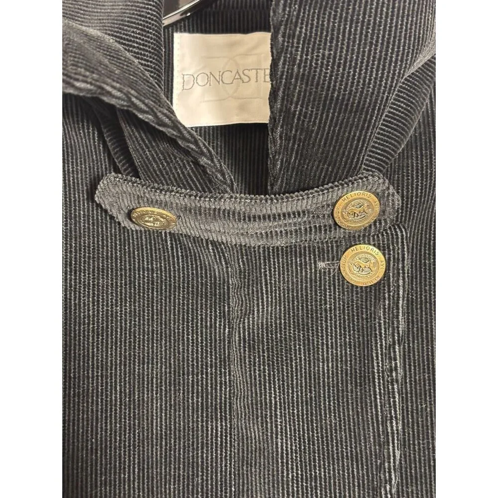 Vintage Black DonCaster Corduroy Jacket Casual/Chore/Retro Style - Picture 11 of 16